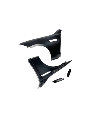 Parafanghi Anteriori Mercedes W206 Sedan/SW/Coupe Look C63 Alluminio (Cod. E-TCM0409)