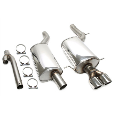 sistema di scarico 2x80mm per Audi A4/S4 berlina, -Avant,  B5 (Cod. T-02AU004-8)
