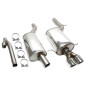 sistema di scarico 2x80mm per Audi A4/S4 berlina, -Avant,  B5 (Cod. T-02AU004-8)
