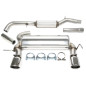 sistema di scarico  1x100mm per Audi TT QuattroCoupe/Roadster  8N (Cod. T-02AU006-10D)