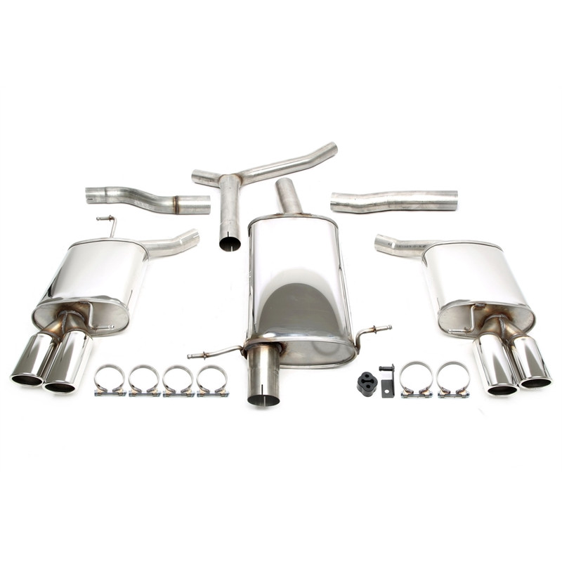 sistema di scarico  2x80mm per Audi A4/A5 B8 1.8T 2WD + A4/A5 B8 2.0T Quattro (Cod. T-02AU017-8D)