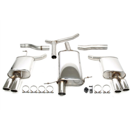 sistema di scarico  2x80mm per Audi A4/A5 B8 1.8T 2WD + A4/A5 B8 2.0T Quattro (Cod. T-02AU017-8D)