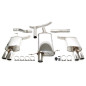 sistema di scarico  2x80mm per Audi A4/A5 B8 1.8T 2WD + A4/A5 B8 2.0T Quattro (Cod. T-02AU017-8D)