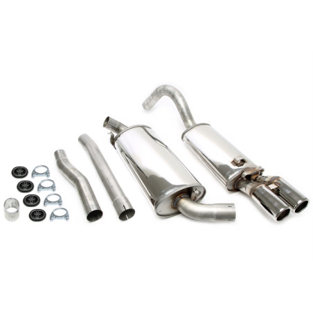 sistema di scarico 2x70mm per Audi Cabrio 2.0/2.3l  B4 (Cod. T-02AU019-15)