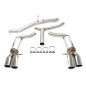 sistema di scarico  2x80mm per Audi A4 berlina + Avant  8K-B8 / A5  8T-B8 / A5 Cabrio  8F-B8 (Cod. T