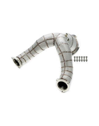 Downpipe con protezione termica and convertitore cataliticoper Audi A4-S4, A5-S5  W8-B9 (Cod. T-06AU