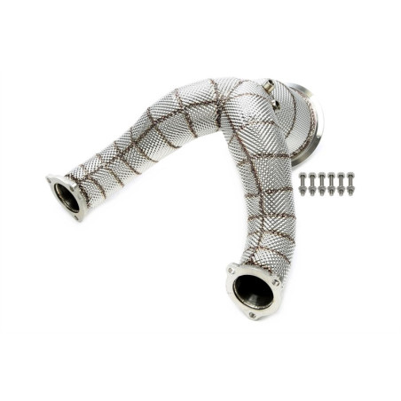 Downpipe con protezione termica and convertitore cataliticoper Audi A4-S4, A5-S5  W8-B9 (Cod. T-06AU