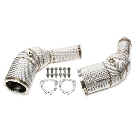 Downpipe con protezione termicaper Audi A6-RS6 C8, A7 Sportback-RS7 (Cod. T-06AU023)