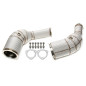 Downpipe con protezione termicaper Audi A6-RS6 C8, A7 Sportback-RS7 (Cod. T-06AU023)
