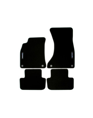 Set tappeti per auto con logo per Audi A4  8K (Cod. T-34AU05)