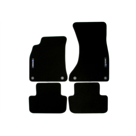Set tappeti per auto con logo per Audi A4  8K (Cod. T-34AU05)