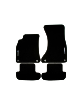 Set tappeti per auto con Logo per Audi A5 Coupe  8T, A5 Cabrio  8F (Cod. T-34AU12)