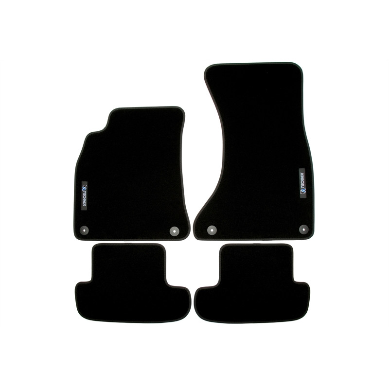 Set tappeti per auto con Logo per Audi A5 Coupe  8T, A5 Cabrio  8F (Cod. T-34AU12)