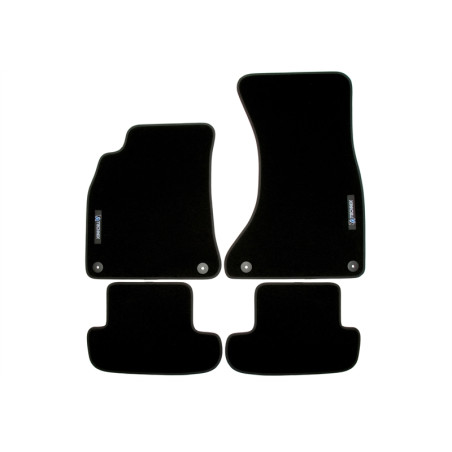 Set tappeti per auto con Logo per Audi A5 Coupe  8T, A5 Cabrio  8F (Cod. T-34AU12)