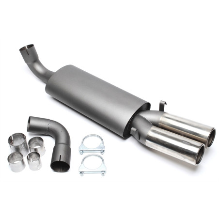 silenziatore sportivo  2x76mm per Audi 80+90  89, Coupe (Cod. T-EVOA80E276)