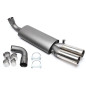 silenziatore sportivo  2x76mm per Audi 80+90  89, Coupe (Cod. T-EVOA80E276)