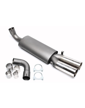 silenziatore sportivo  2x76mm per Audi 80+90,  89, Coupe (Cod. T-EVOA80E276S)