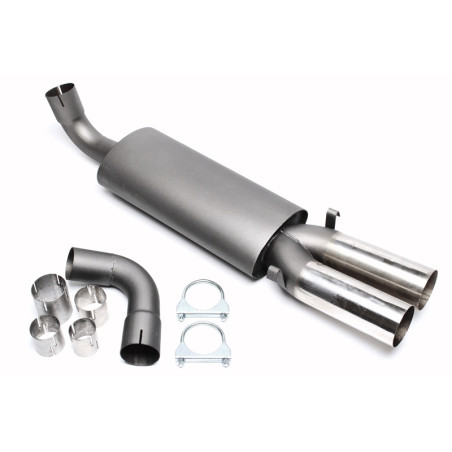 silenziatore sportivo  2x76mm per Audi 80+90,  89, Coupe (Cod. T-EVOA80E276S)