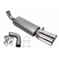 silenziatore sportivo  2x76mm per Audi 80+90,  89, Coupe (Cod. T-EVOA80E276S)