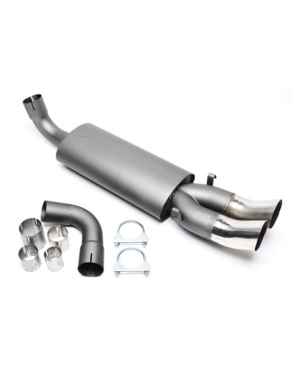 silenziatore sportivo  2x76mm DTM per Audi 80+90,  89, Coupe (Cod. T-EVOA80ED76)