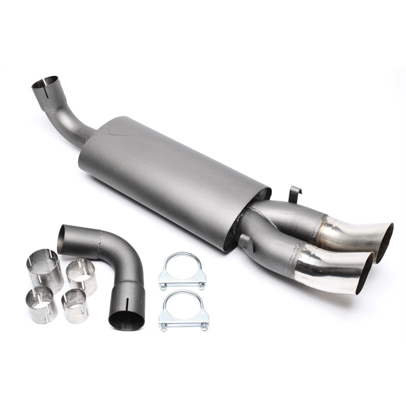 silenziatore sportivo  2x76mm DTM per Audi 80+90,  89, Coupe (Cod. T-EVOA80ED76)